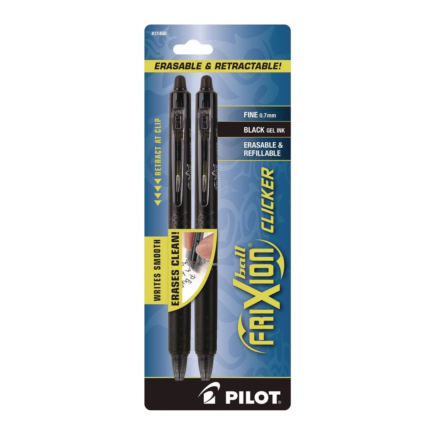 pilot-r-frixion-ball-clicker-erasable-gel-pen-retractable-fine-0-7-mm-black-ink-black-barrel-2-pack-pil31460_1